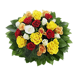 Букет из разноцветных роз (60 см.)
