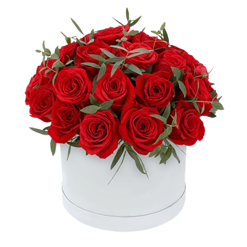 Розы в шляпной коробке