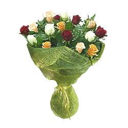 Букет из разноцветных роз (80 см.)