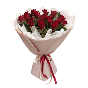 Bouquet de roses rouges (50 cm.)