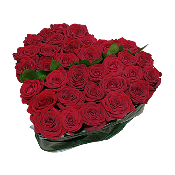 Heart from roses
