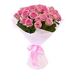 Букет из розовых роз (80 см.)