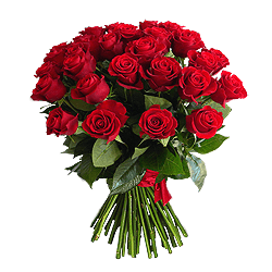 Blumenstrauß aus roten Rosen 60 cm.)