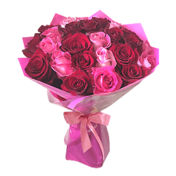 Bouquet of roses in red colors (80 cm.)